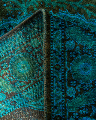 Contemporary Hand Knotted Overdyed Blue Area Rug 2' 8" x 4' 1"