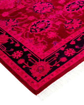 Contemporary Hand Knotted Overdyed Pink Area Rug 2' 8" x 4' 3"
