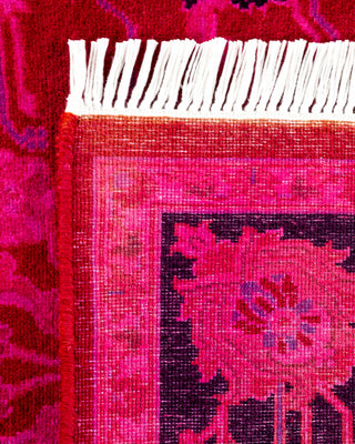 Contemporary Hand Knotted Overdyed Pink Area Rug 2' 8" x 4' 3"