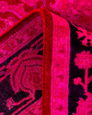 Contemporary Hand Knotted Overdyed Pink Area Rug 2' 8" x 4' 3"