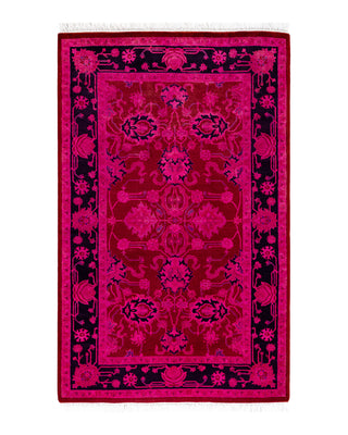 Contemporary Fine Vibrance Red Wool Area Rug 2' 8" x 4' 3"
