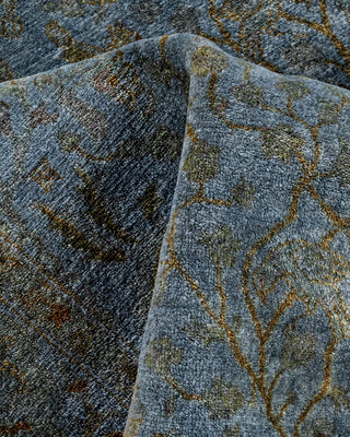 Contemporary Hand-Knotted Overdyed Gray Area Rug 4' 0" x 8' 3"