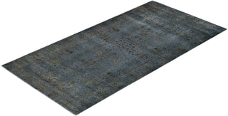 Contemporary Hand-Knotted Overdyed Gray Area Rug 4' 0" x 8' 3"