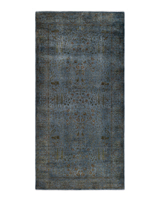 Contemporary Overyed Wool Hand Knotted Gray Area Rug 4' 0" x 8' 3"