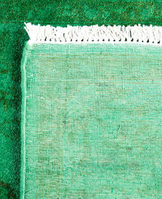 Contemporary Overdyed Wool Hand Knotted Green Area Rug 3' 1" x 5' 1"
