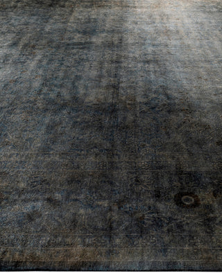 Overdyed One-of-a-Kind Wool Gray Area Rug 10' 1" x 14' 0"