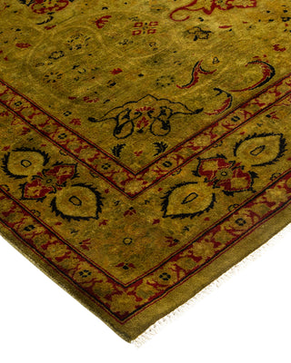 Contemporary Hand Knotted Overdyed Gold Area Rug 4' 2" x 6' 1"