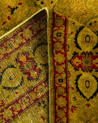 Contemporary Hand Knotted Overdyed Gold Area Rug 4' 2" x 6' 1"