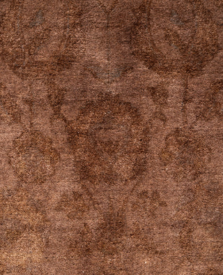 Overdyed Hand-Knotted Wool Modern-Contemporary Brown Area Rug 9' 1" x 12' 0"
