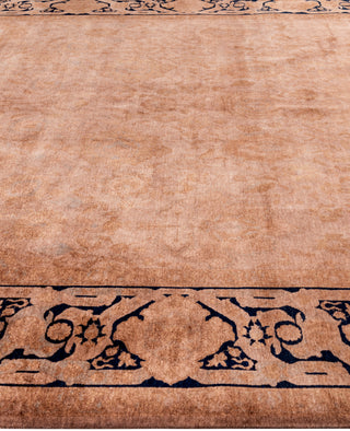 Overdyed Hand-Knotted Wool Modern-Contemporary Brown Area Rug 9' 1" x 12' 0"
