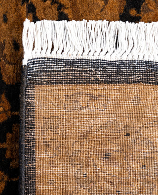 Overdyed Hand-Knotted Wool Modern-Contemporary Brown Runner 3' 1" x 8' 2"