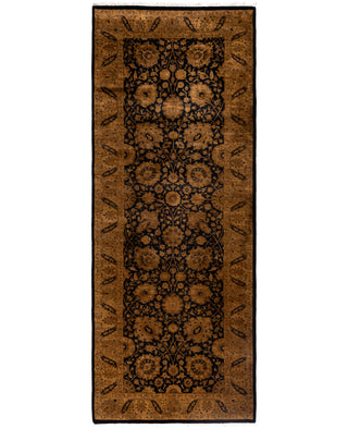 Overdyed Hand-Knotted Wool Modern-Contemporary Brown Runner 3' 1" x 8' 2"