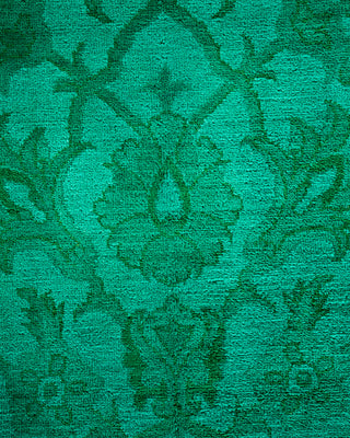 Contemporary Fine Vibrance Green Wool Area Rug - 9' 3" x 12' 3"