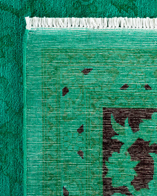 Contemporary Fine Vibrance Green Wool Area Rug - 9' 3" x 12' 3"