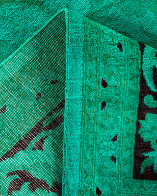 Contemporary Fine Vibrance Green Wool Area Rug - 9' 3" x 12' 3"