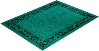 Contemporary Fine Vibrance Green Wool Area Rug - 9' 3" x 12' 3"
