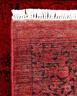 Contemporary Hand-Knotted Overdyed Red Area Rug 3' 2" x 5' 3"