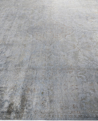 Contemporary Overdyed Wool Hand Knotted Gray Area Rug 8' 1" x 9' 8"