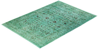 Fine Vibrance, One-of-a-Kind Hand-Knotted Area Rug  - Blue, 4' 3" x 6' 1"