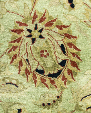 Overdyed Hand-Knotted Wool Modern-Contemporary Green Area Rug 8' 1" x 10' 3"