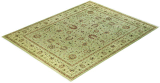 Overdyed Hand-Knotted Wool Modern-Contemporary Green Area Rug 8' 1" x 10' 3"