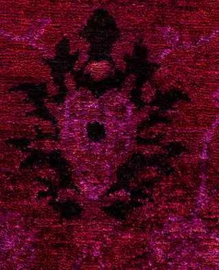 Contemporary Overdyed Wool Hand Knotted Purple Area Rug 4' 3" x 5' 7"