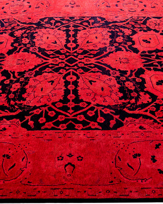 Overdyed Hand-Knotted Pink Area Rug 6' 1" x 9' 2"