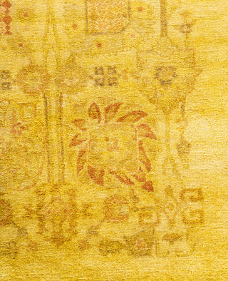 Overdyed One-of-a-Kind Wool Yellow Area Rug 4' 1" x 6' 2"