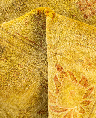 Overdyed One-of-a-Kind Wool Yellow Area Rug 4' 1" x 6' 2"