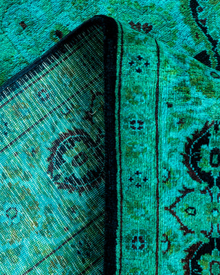Contemporary Hand Knotted Overdyed Blue Area Rug 4' 2" x 6' 4"