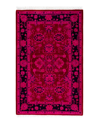 Contemporary Fine Vibrance Red Wool Area Rug 2' 8" x 4' 3"