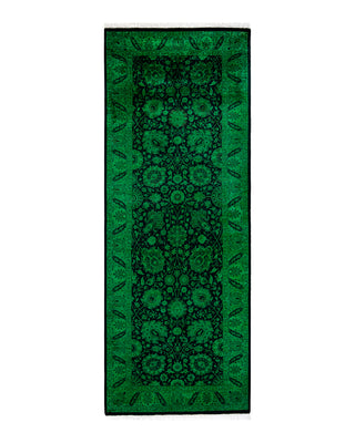 Contemporary Fine Vibrance Black Wool Area Rug 3' 0" x 8' 1"