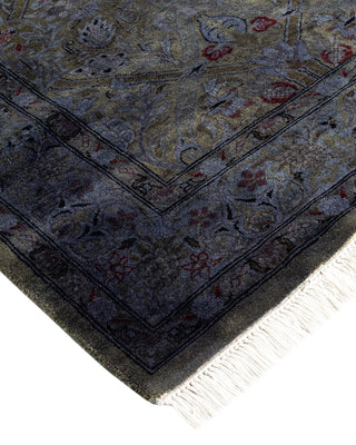 Modern Overdyed Hand Knotted Wool Gray Runner 2' 8" x 18' 10"