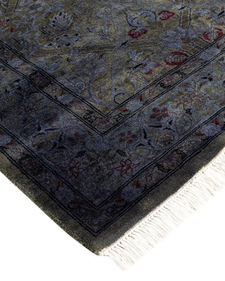Contemporary Hand-Knotted Overdyed Gray Runner 2' 8" x 18' 10"