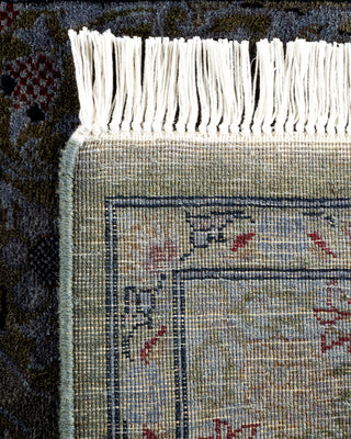 Contemporary Hand-Knotted Overdyed Gray Runner 2' 8" x 18' 10"