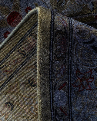 Contemporary Hand-Knotted Overdyed Gray Runner 2' 8" x 18' 10"