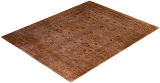 Overdyed One-of-a-Kind Wool Brown Area Rug 8' 1" x 10' 4"