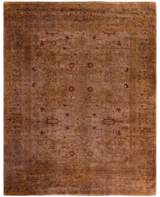 Overdyed One-of-a-Kind Wool Brown Area Rug 8' 1" x 10' 4"