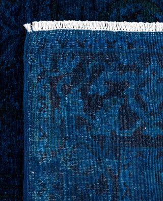 Overdyed One-of-a-Kind Wool Blue Area Rug 4' 1" x 6' 0"