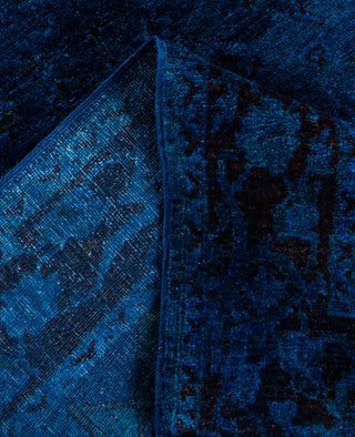 Overdyed One-of-a-Kind Wool Blue Area Rug 4' 1" x 6' 0"