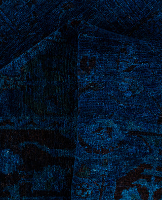 Overdyed One-of-a-Kind Wool Blue Area Rug 4' 1" x 6' 0"