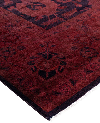 Overdyed Hand-Knotted Wool Modern-Contemporary Red Area Rug 9' 1" x 12' 5"