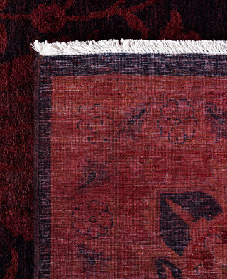 Overdyed Hand-Knotted Wool Modern-Contemporary Red Area Rug 9' 1" x 12' 5"