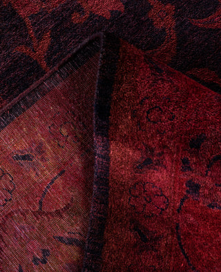 Overdyed Hand-Knotted Wool Modern-Contemporary Red Area Rug 9' 1" x 12' 5"