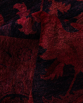 Overdyed Hand-Knotted Wool Modern-Contemporary Red Area Rug 9' 1" x 12' 5"