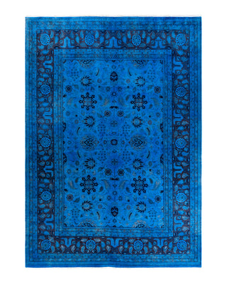 Fine Vibrance, One-of-a-Kind Hand-Knotted Area Rug  - Blue, 8' 10" x 12' 1"