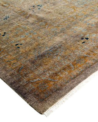 Modern Overdyed Hand Knotted Wool Gray Area Rug 8' 3" x 10' 4"