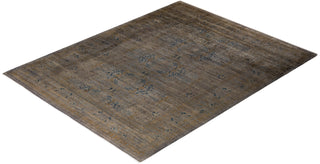 Modern Overdyed Hand Knotted Wool Gray Area Rug 8' 3" x 10' 4"