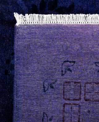 Contemporary Overdyed Wool Hand Knotted Purple Area Rug 8' 1" x 10' 1"