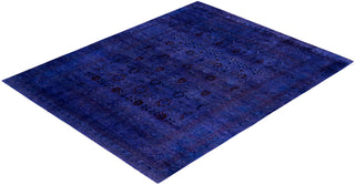 Contemporary Overdyed Wool Hand Knotted Purple Area Rug 8' 1" x 10' 1"